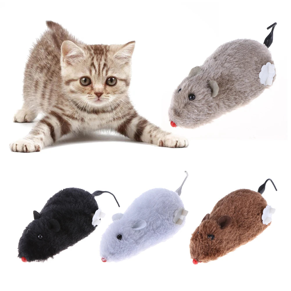 Kitten Clockwork Spring Mouse Plush