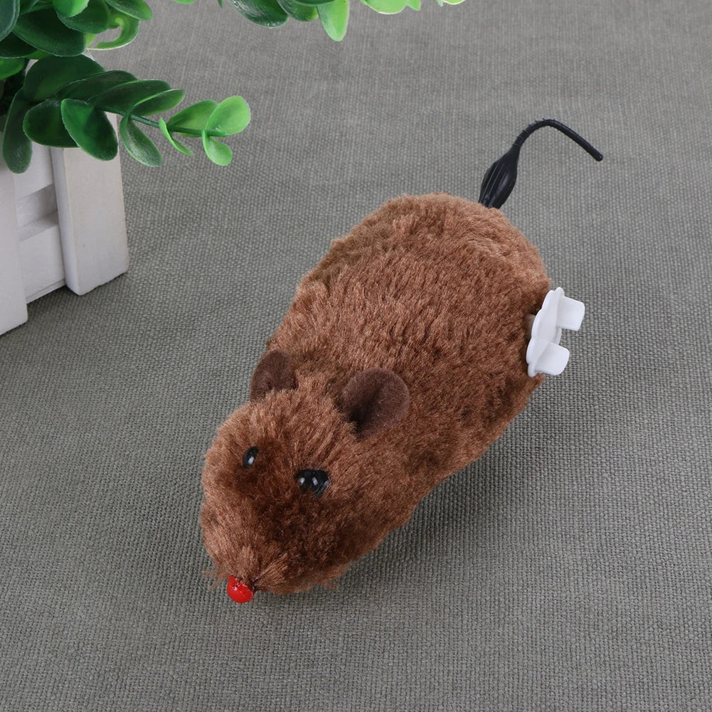 Kitten Clockwork Spring Mouse Plush