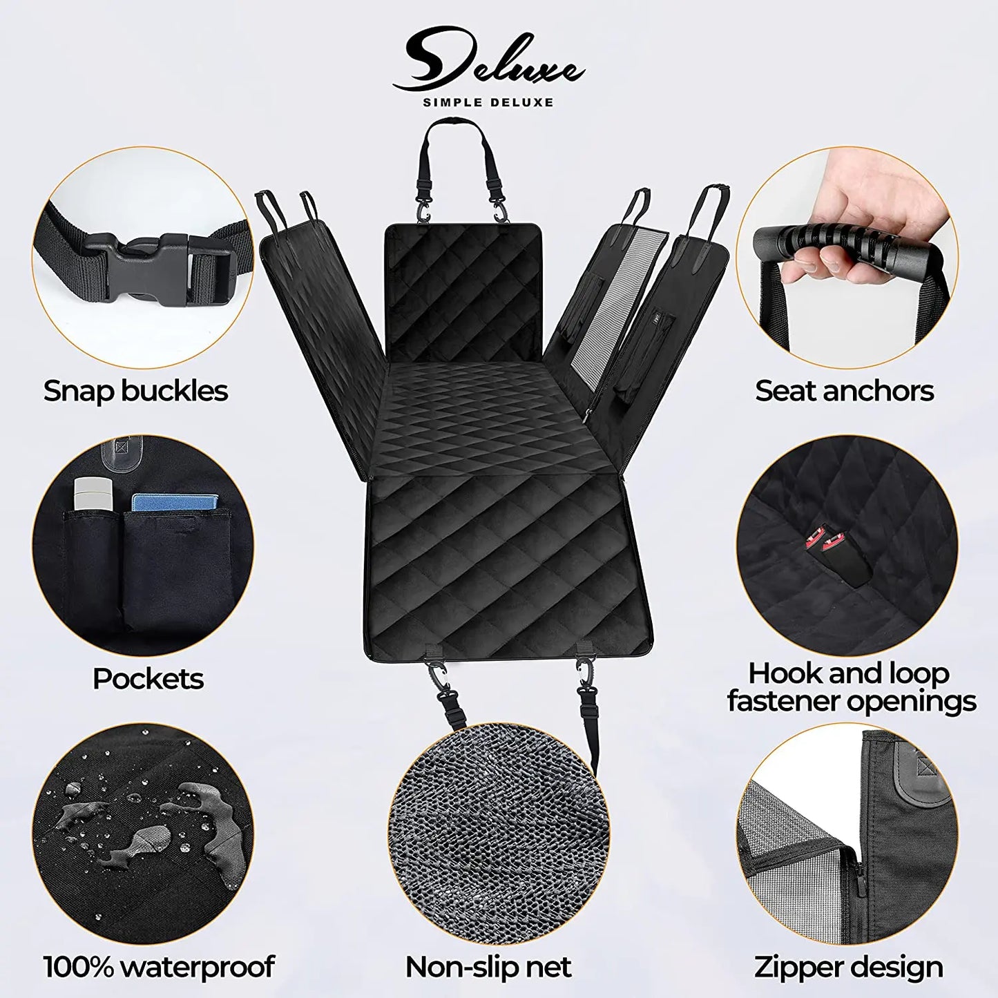 Simple Deluxe Dog Car Seat Cover