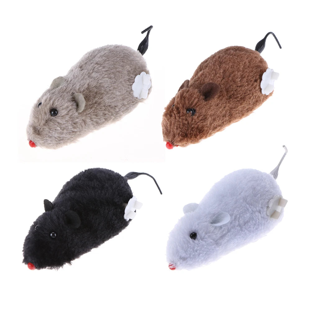 Kitten Clockwork Spring Mouse Plush