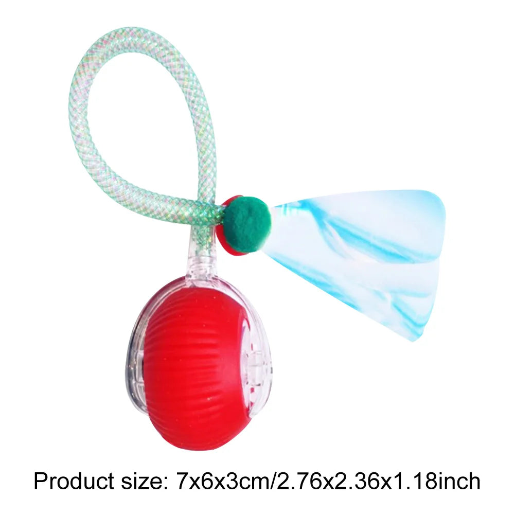Interactive Cat Toys Ball with Elastic Mesh Tail
