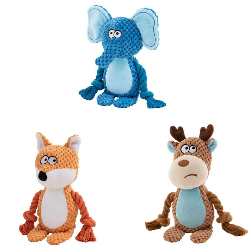 Stuffed Raw Small Dog Plush Interactive Toy