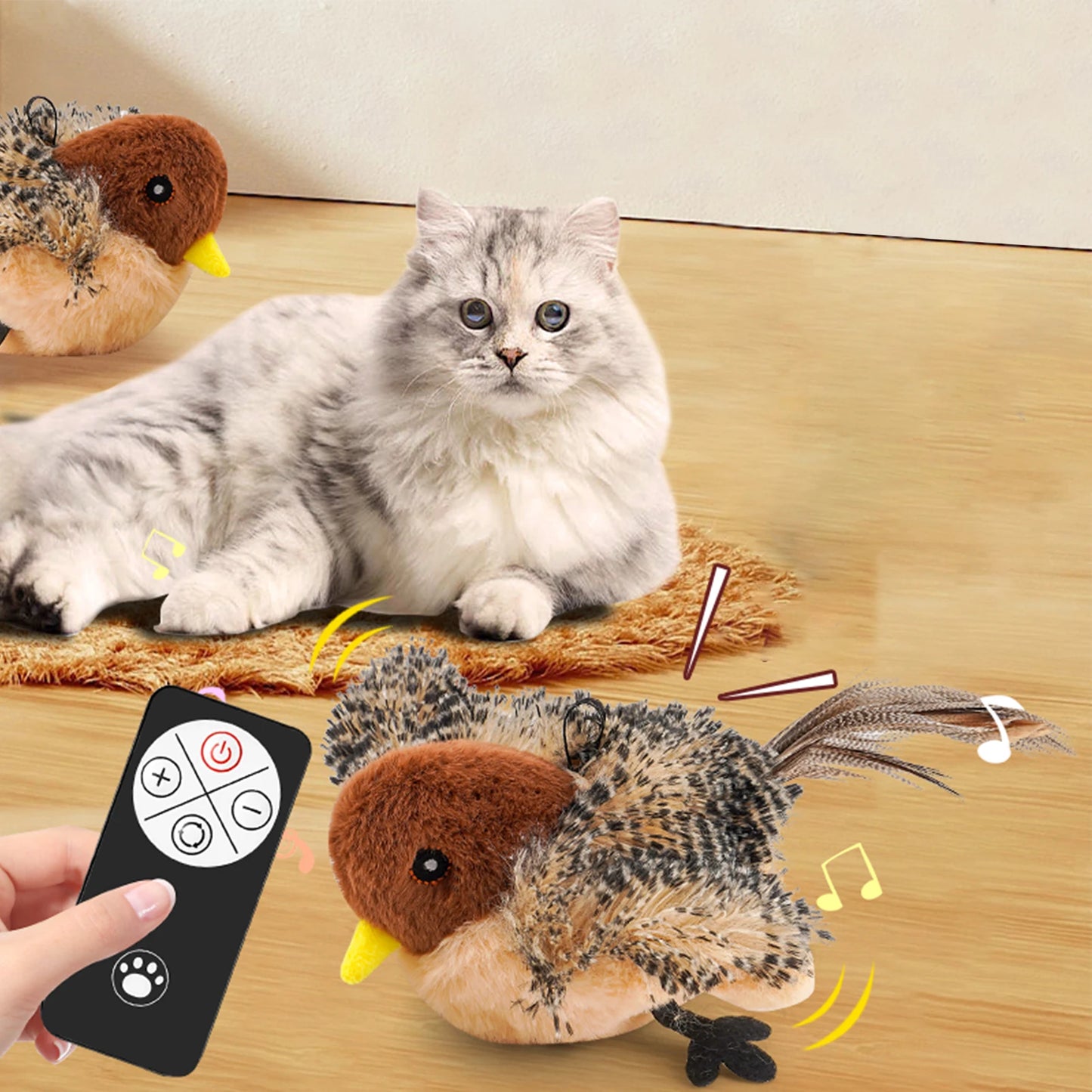 Remote Control Simulated Chirping Bird Toy