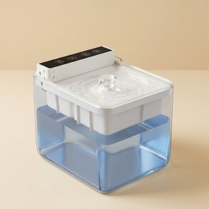 Automatic pet water fountain with quiet pump and filter, ideal for cats and dogs