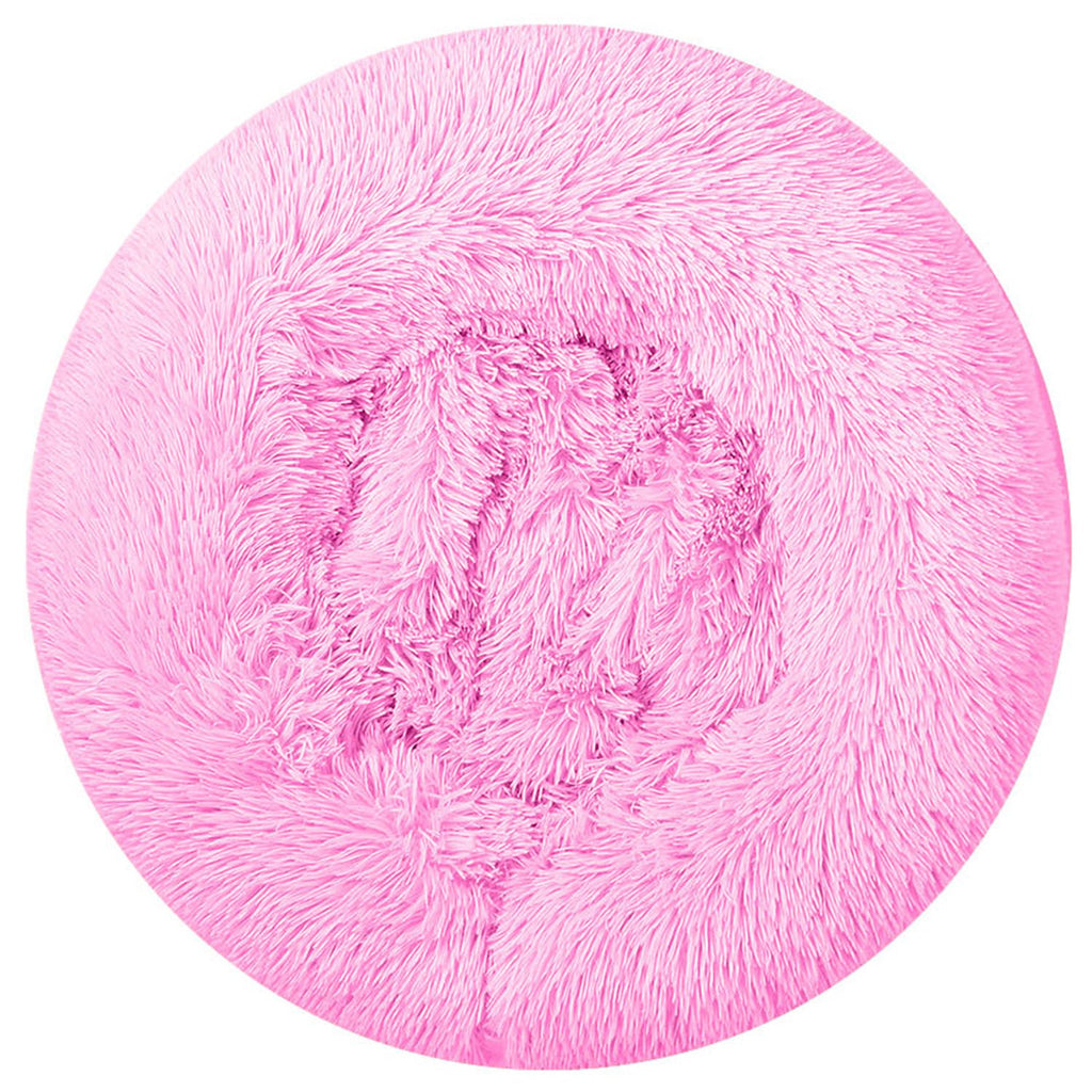 Cozy fleece nest bed with a raised rim for a dog or cat — view 9