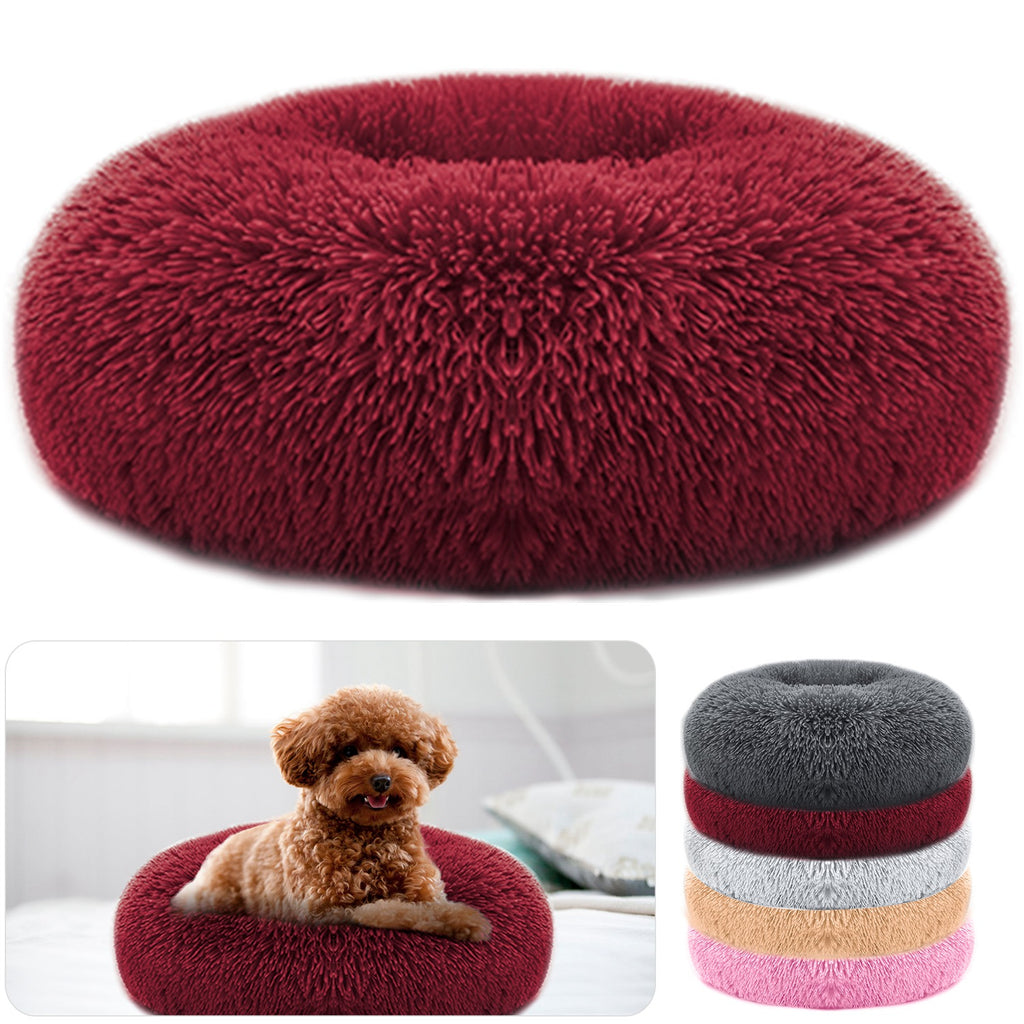 Cozy fleece nest bed with a raised rim for a dog or cat — view 4