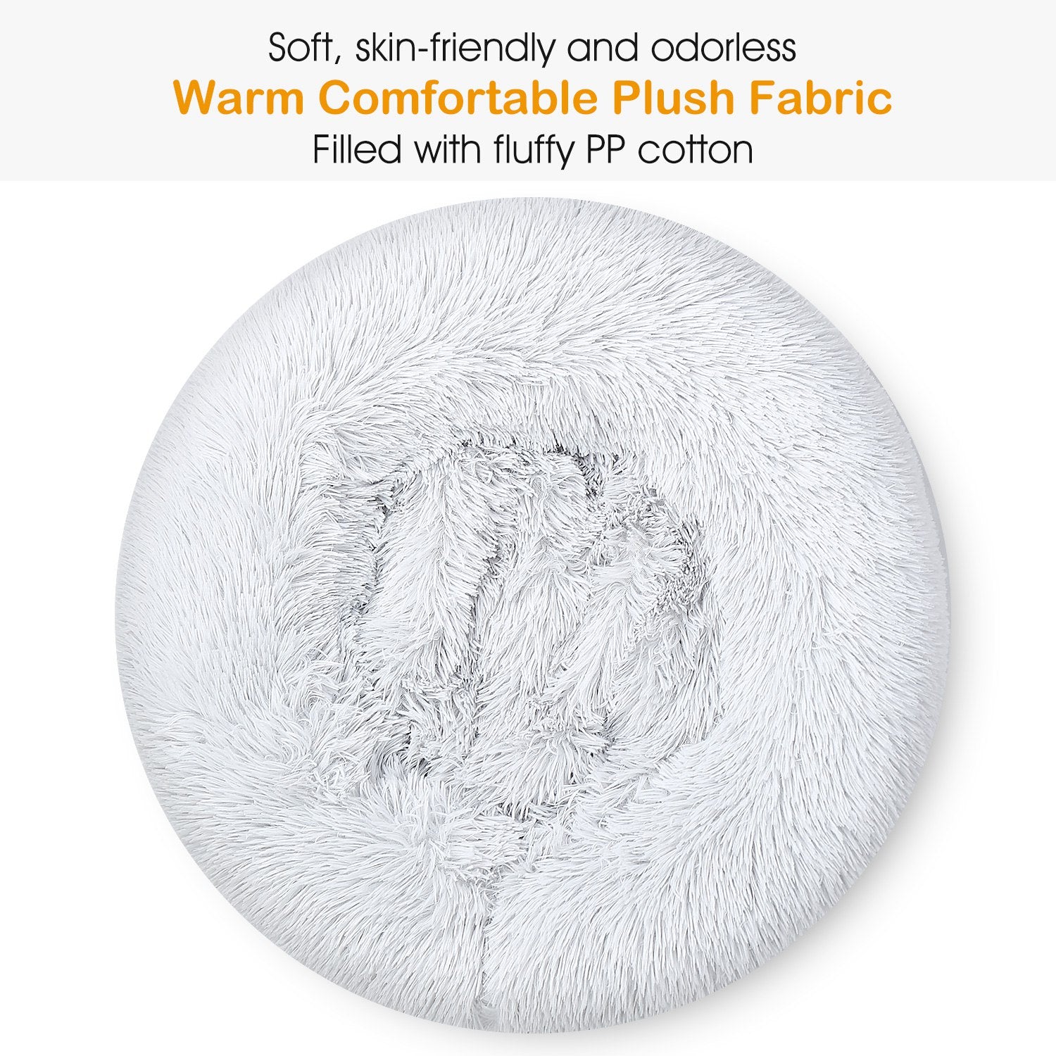 Cozy fleece nest bed with a raised rim for a dog or cat — view 7