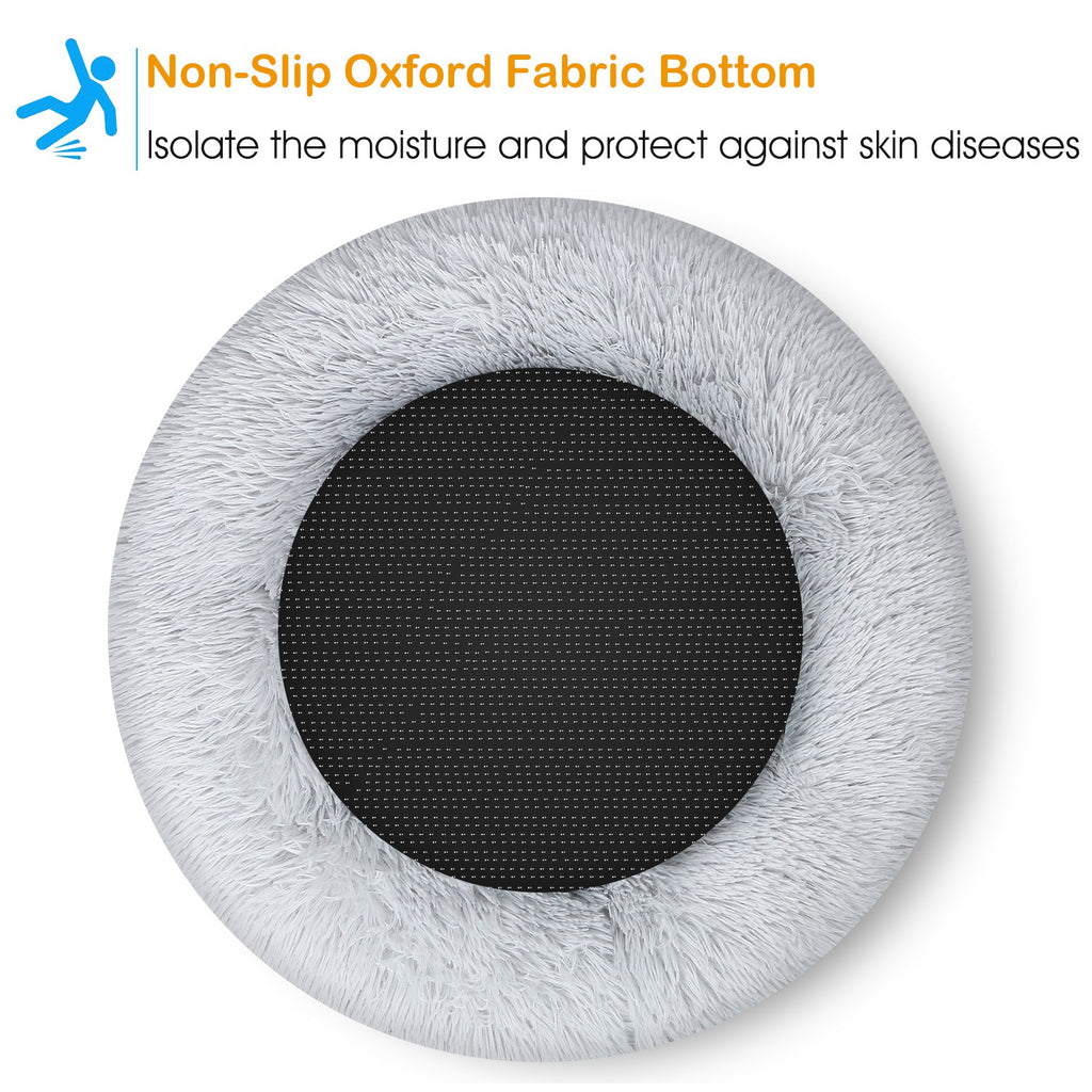 Cozy fleece nest bed with a raised rim for a dog or cat — view 5