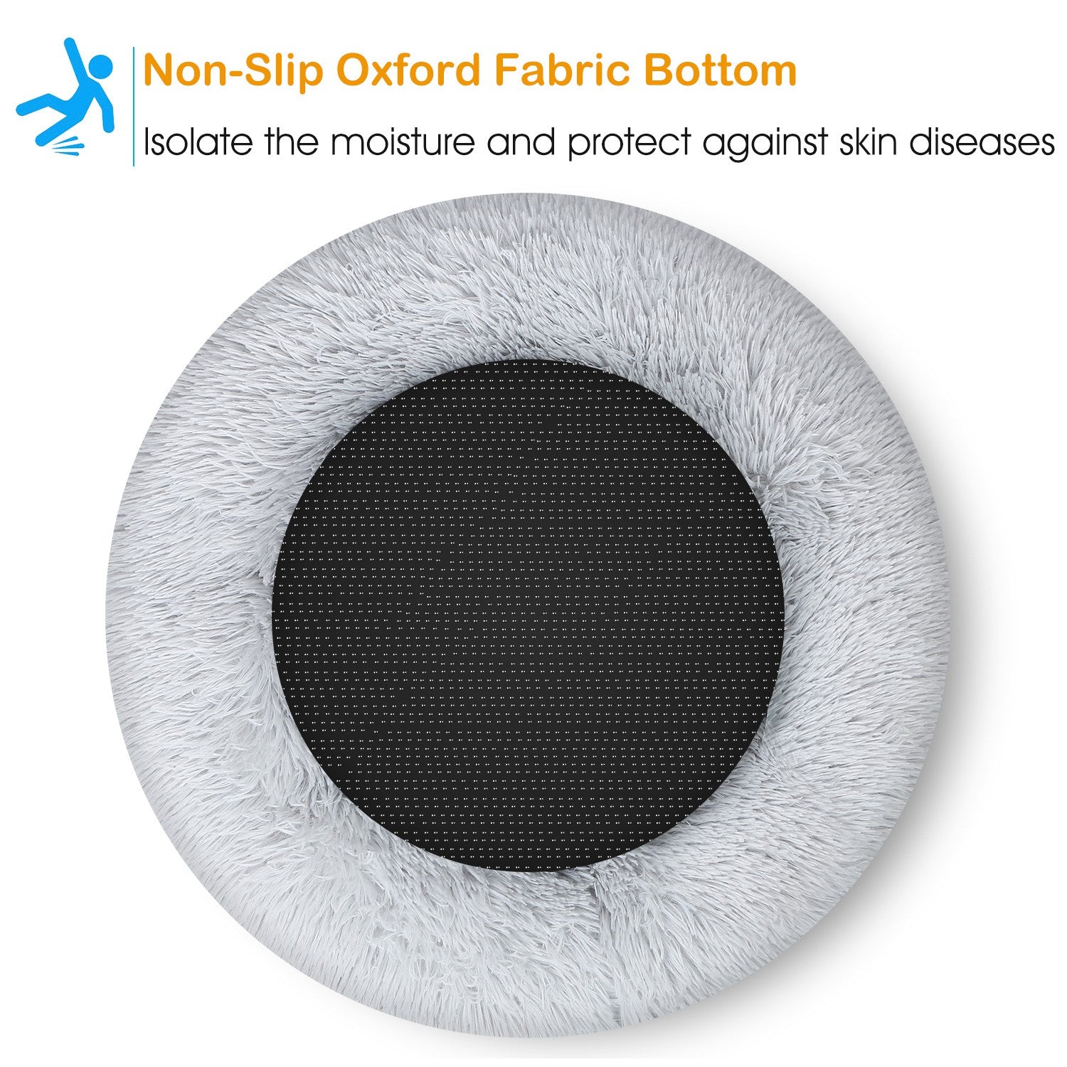 Cozy fleece nest bed with a raised rim for a dog or cat — view 5
