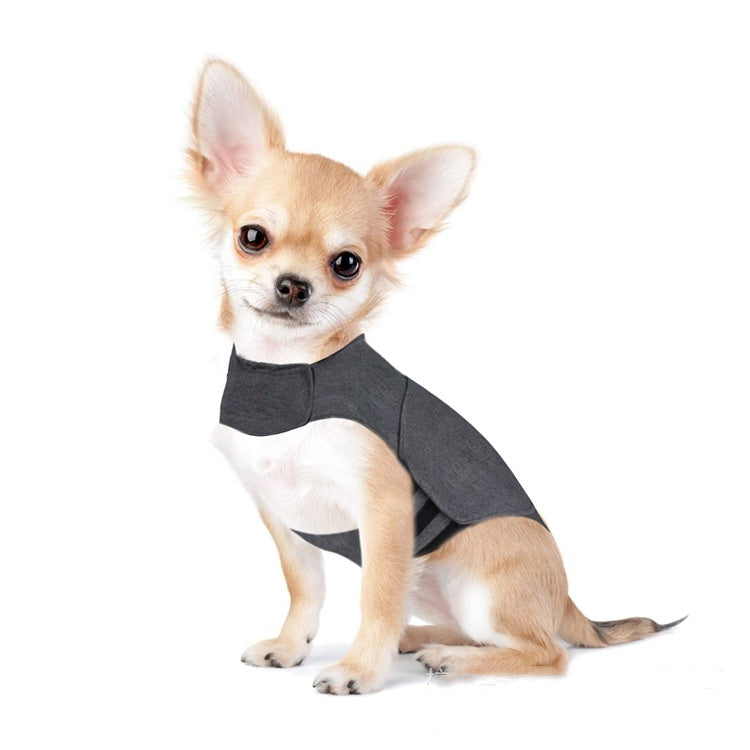 Calming pressure anxiety jacket for dogs in heather grey — view 3