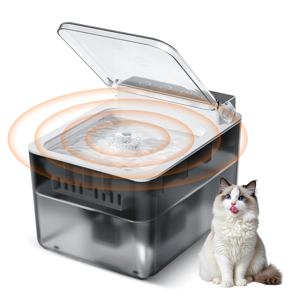 Wireless stainless steel pet water fountain