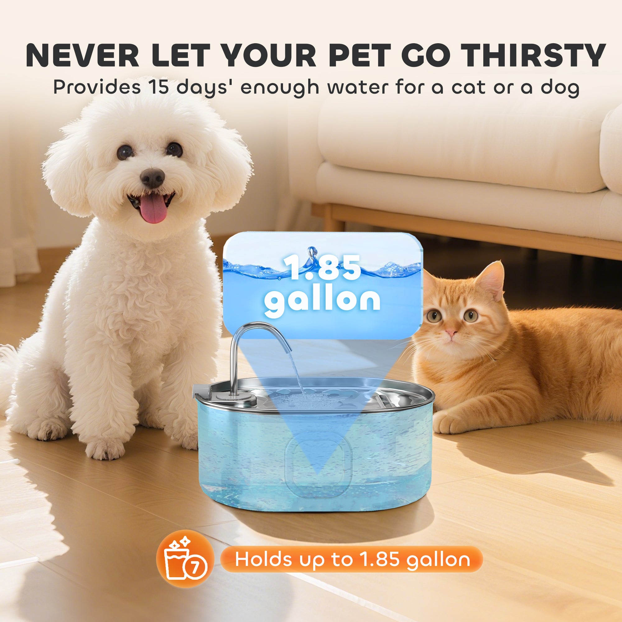 Pet water fountain components