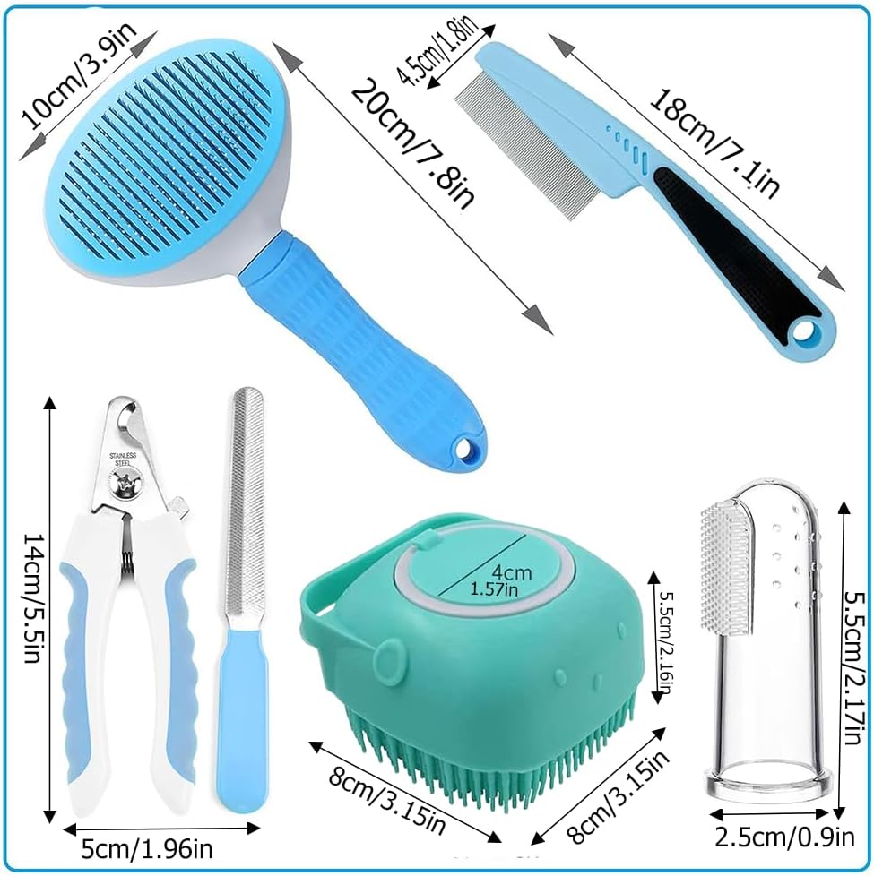 Pet grooming kit contents