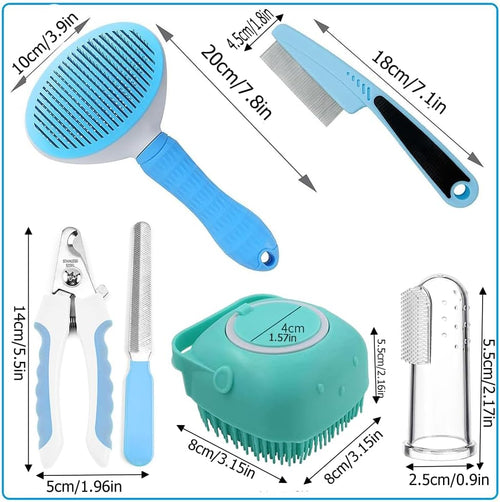 Pet grooming kit contents